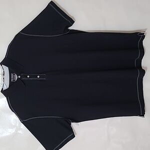 Jos. A.‎ Bank Traveler Men's Black and White Short Sleeve Polo Shirt - Size 2X